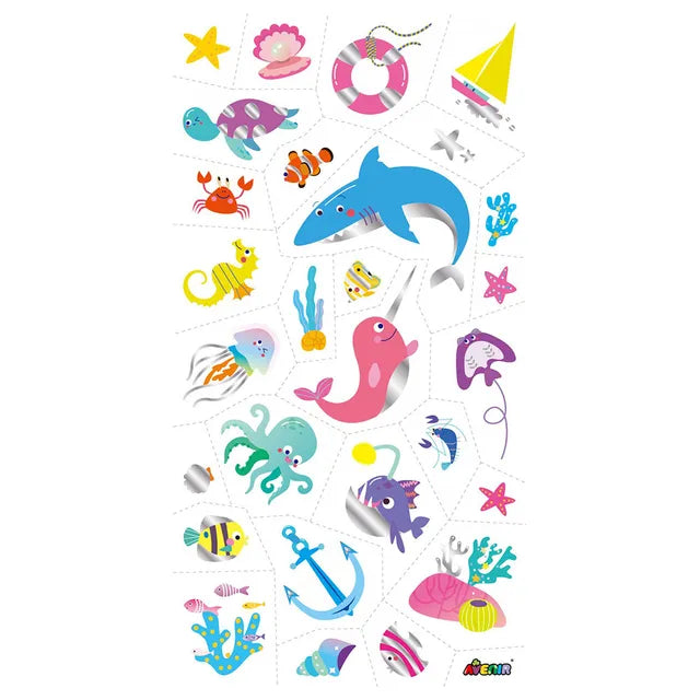 Avenir Temporary Tattoos 52pcs Sea Animal