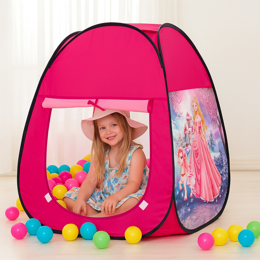 Children’s Play Tent – Princess Theme with Colorful Balls