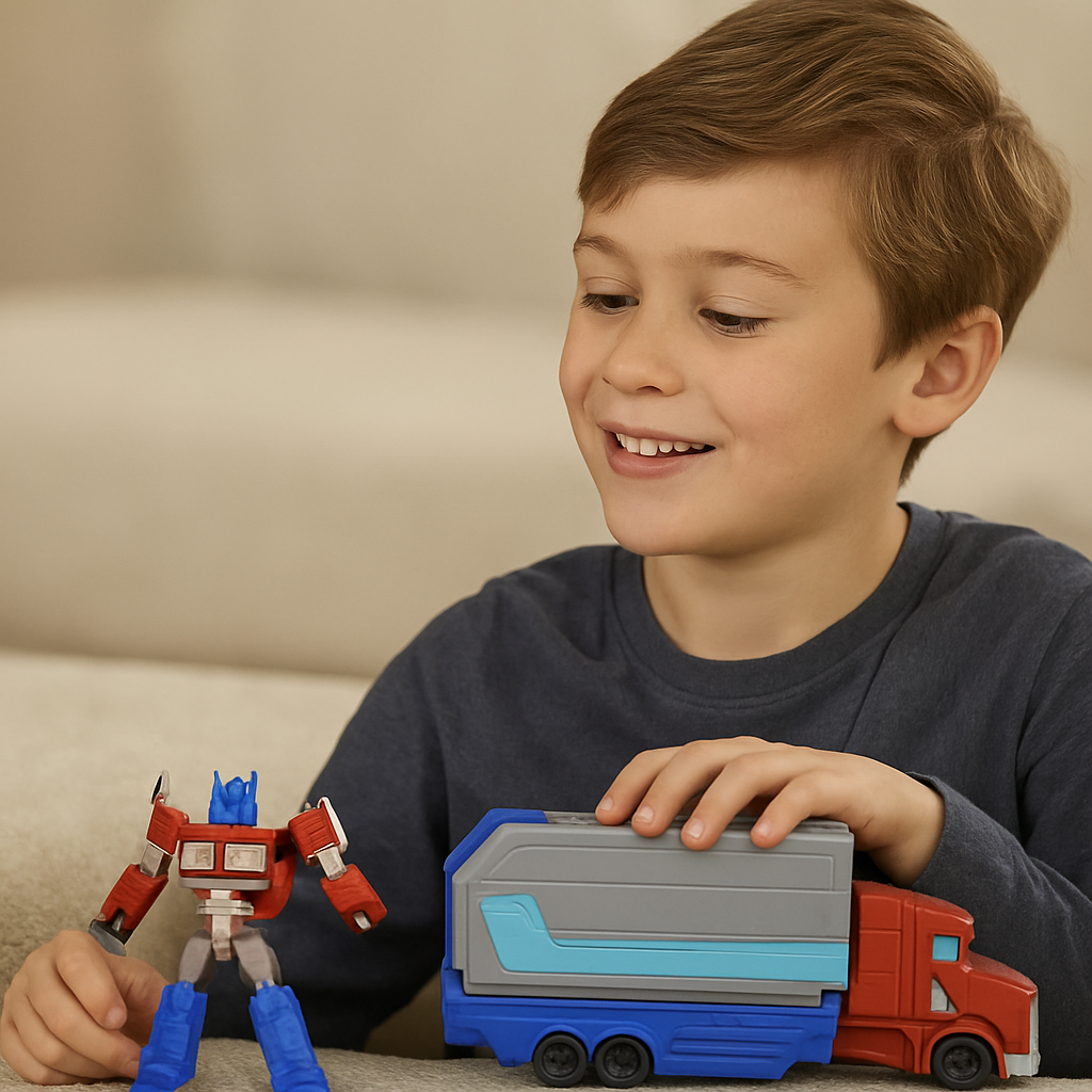 Transformers EarthSpark Optimus Prime Battle Trailer Playset