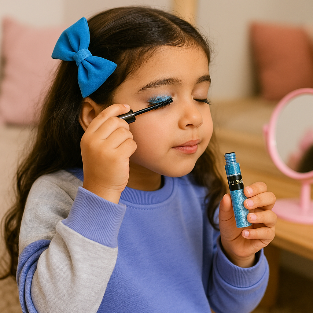 Lukky 2-In-1 Mascara & Glitter For Eyelashes Bold Shimmer Blue 10 ml
