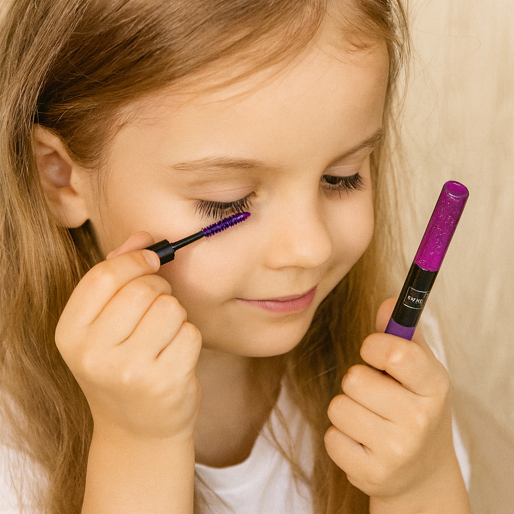 Lukky 2-In-1 Mascara & Glitter For Eyelashes Bold Shimmer Purple 10 ml