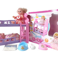 Little Baby Doll Set with Bunk Bed