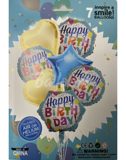 Happy Birthday Foil Balloons Round Shape