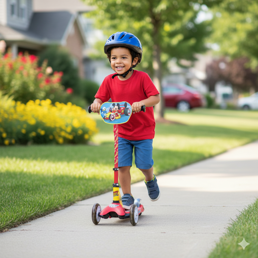 Smoby - Disney Mickey Mouse 3 Wheels Scooter