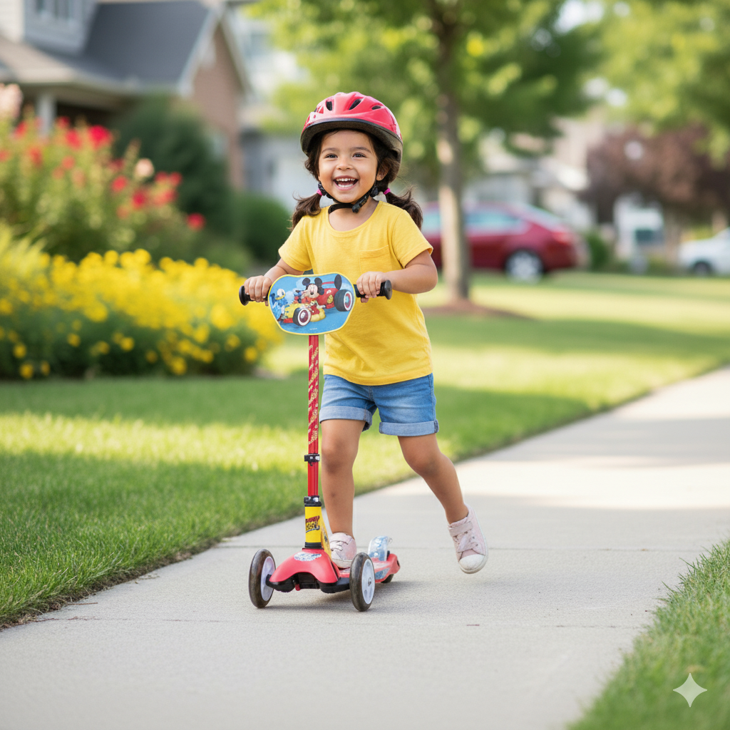 Smoby - Disney Mickey Mouse 3 Wheels Scooter