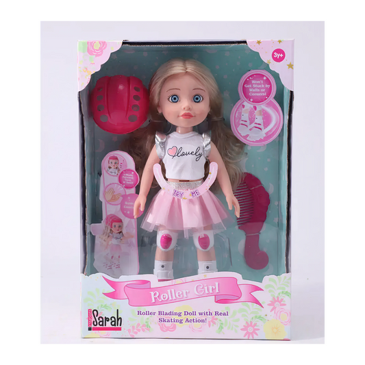 Sam Toys Sarah Creations - 14'' Infrared Roller Skating Girl With Music