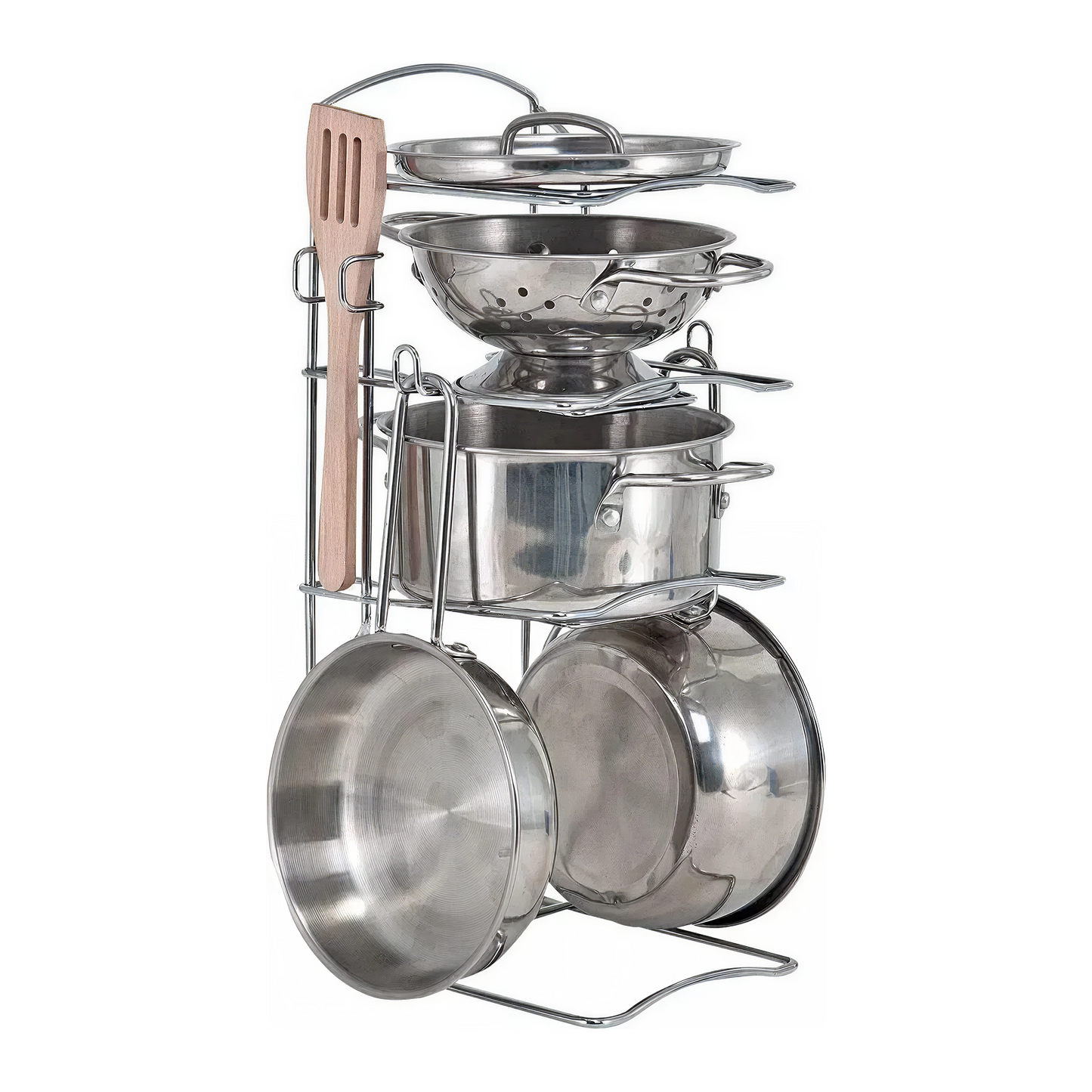Melissa & Doug - Let's Play House! Stainless Steel Pots & Pans Play Set Kitchen