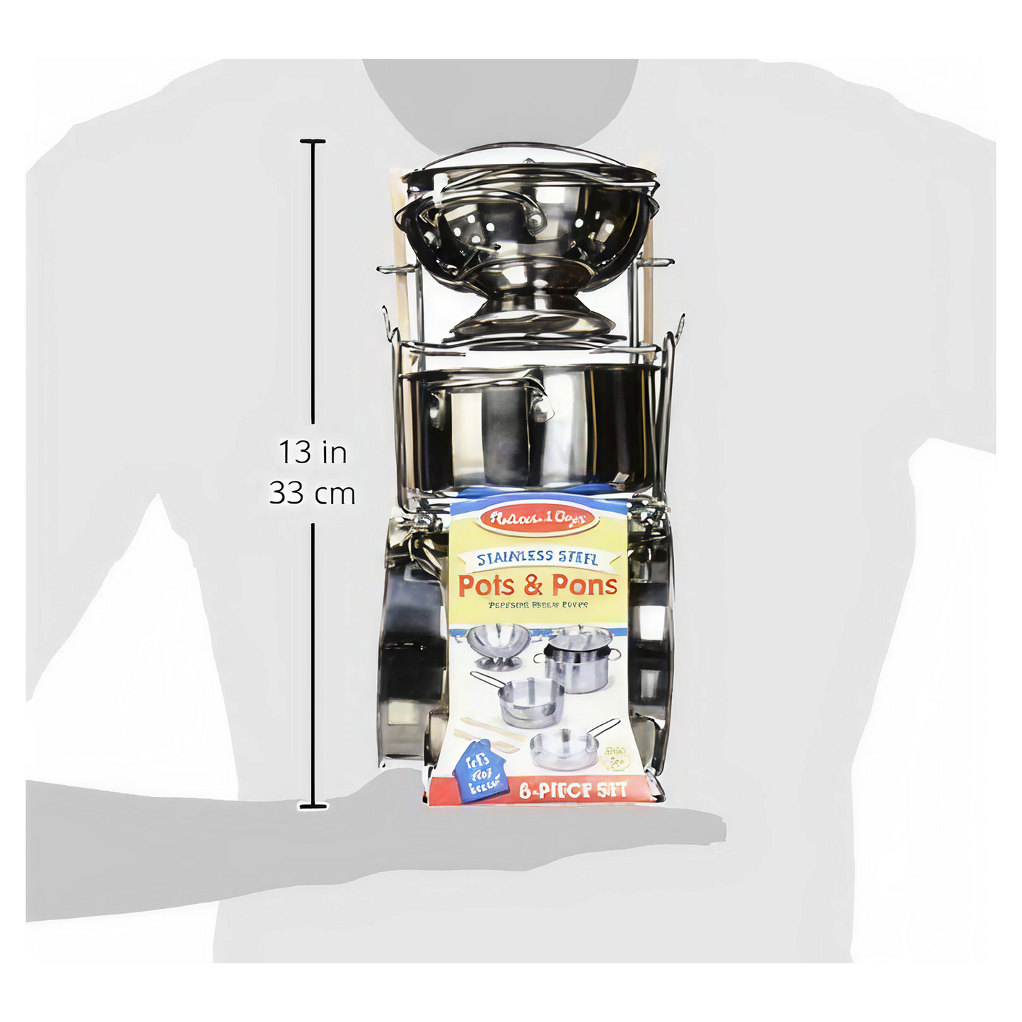 Melissa & Doug - Let's Play House! Stainless Steel Pots & Pans Play Set Kitchen