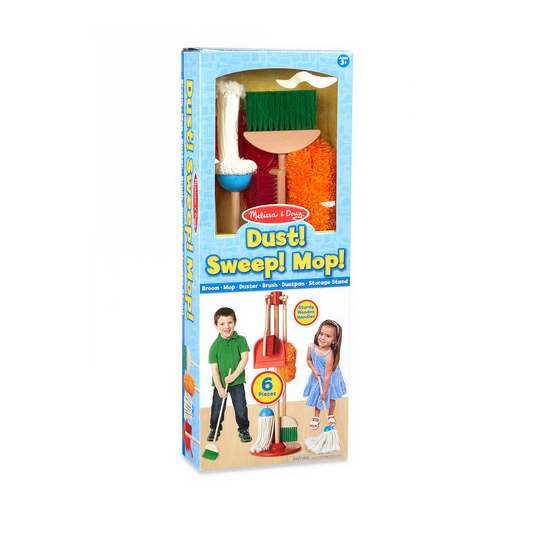 Melissa & Doug Let’s Play House – Dust, Sweep & Mop Pretend Cleaning Play Set