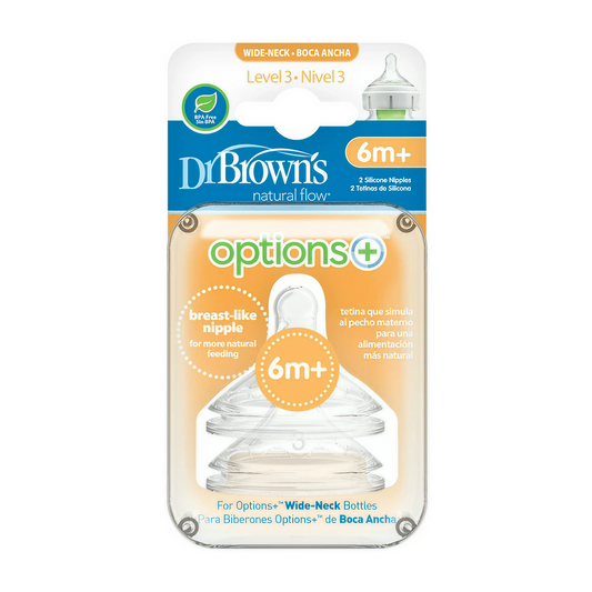 Dr.Brown's Level 3 WideNeck Silicone Options+ Nipple 2pc