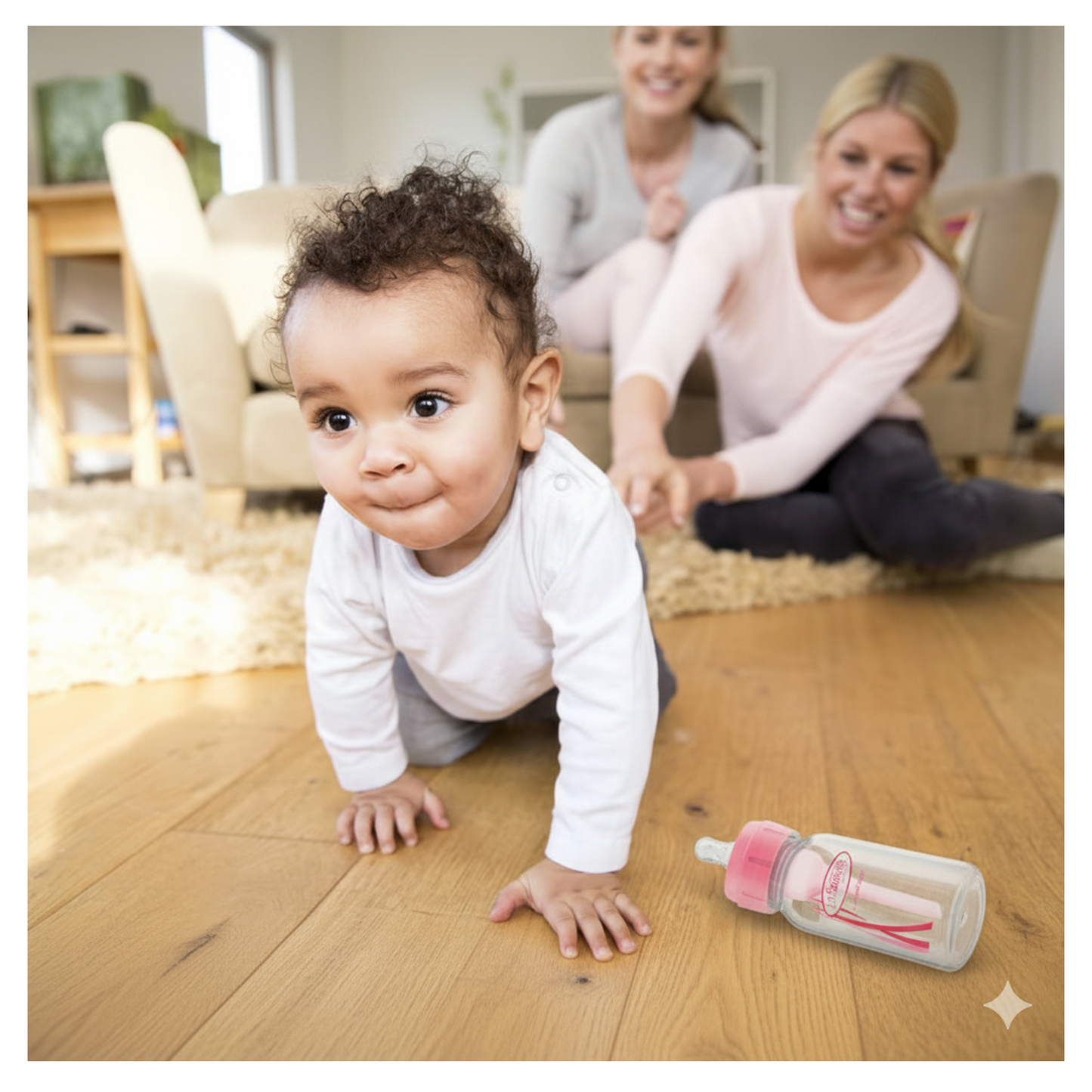 Dr.Brown's 4 أوقية/120 مل PP خيارات ضيقة + زجاجة وردية 2pc