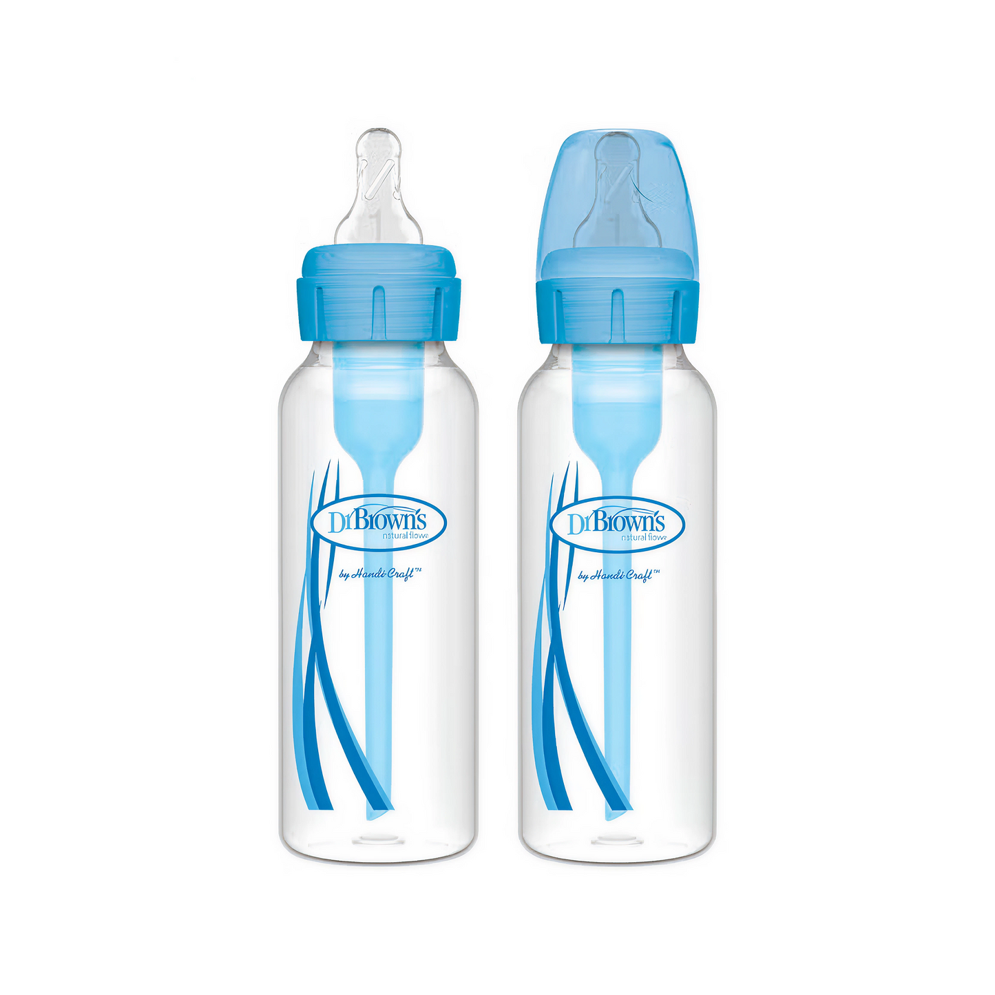 Dr.Brown's 8 Oz/250 مل PP خيارات ضيقة + زجاجة زرقاء 2pc