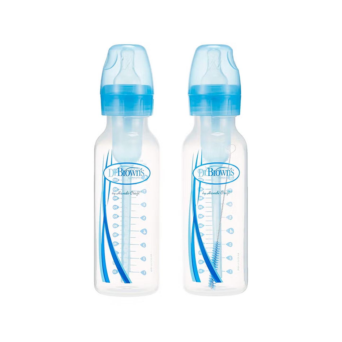Dr.Brown's 8 Oz/250 مل PP خيارات ضيقة + زجاجة زرقاء 2pc
