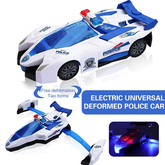 Police Vehicles Aircraft Toys with Automatic Transformation.