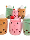 Cute Ice Cream Milk Tea Cup Plush Pillow.