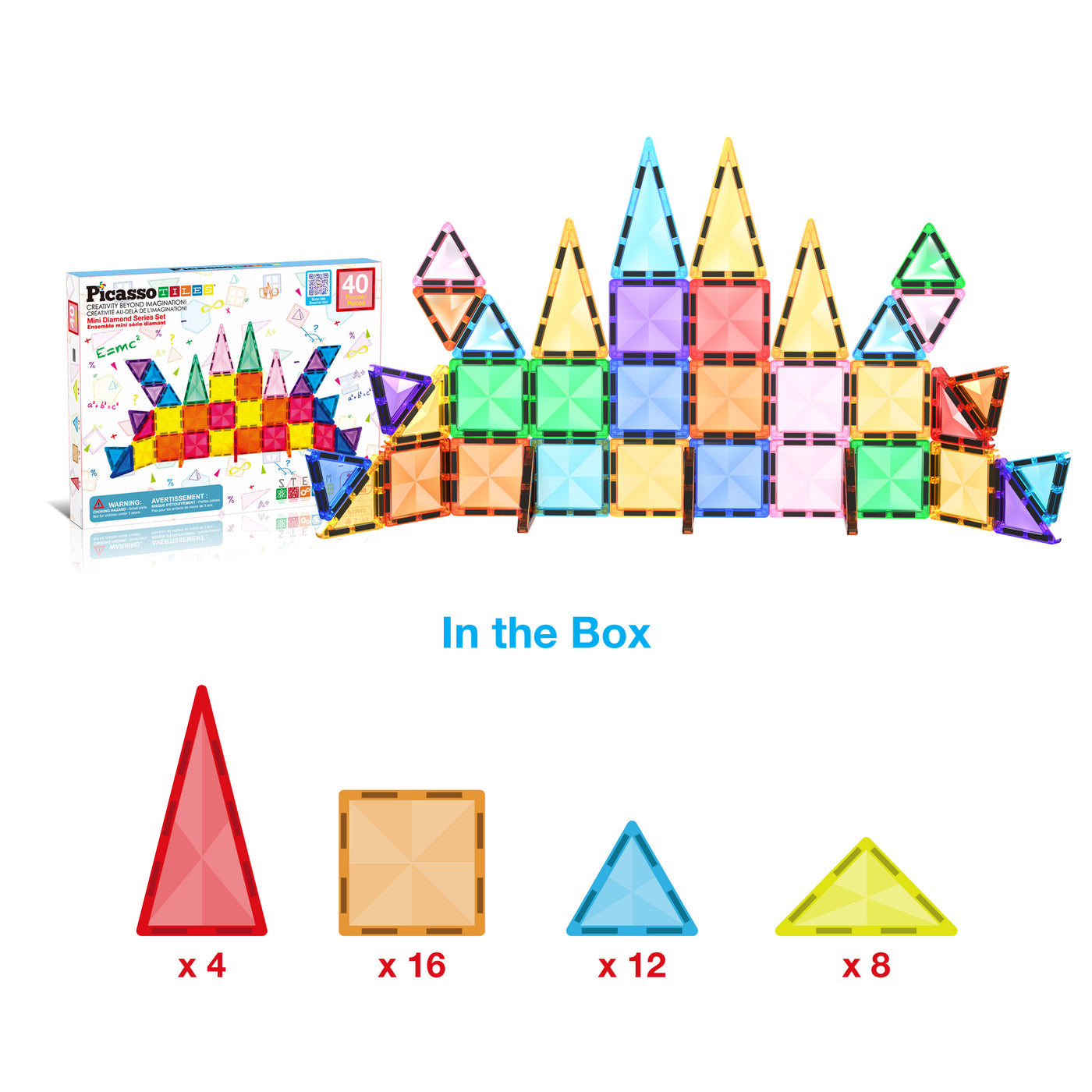 PicassoTiles Mini Diamond Travel Building