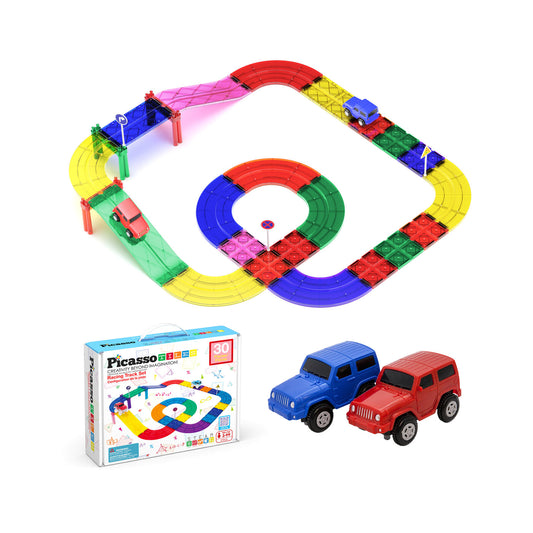PicassoTiles Magnetic Race Car Track