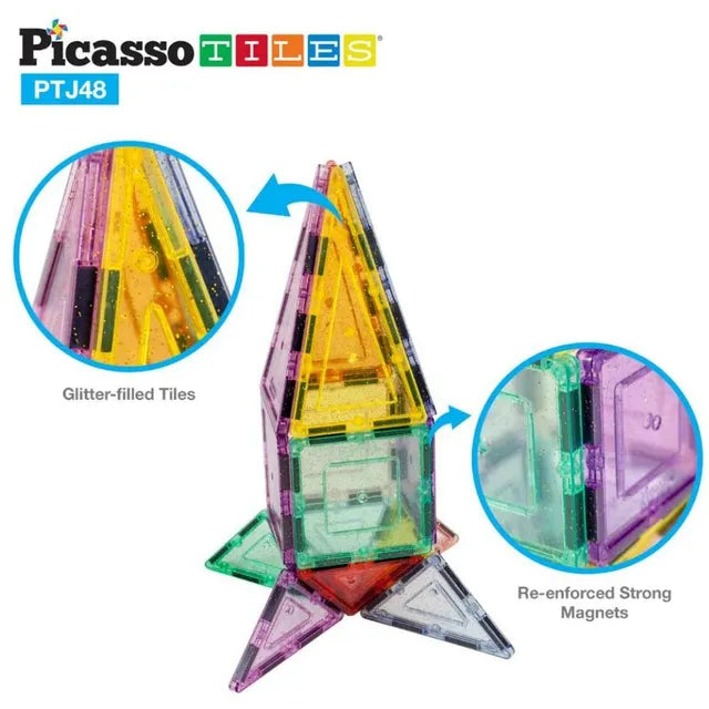Tiles Picasso - باستيل مغناطيسي بريق - 48 جهاز كمبيوتر