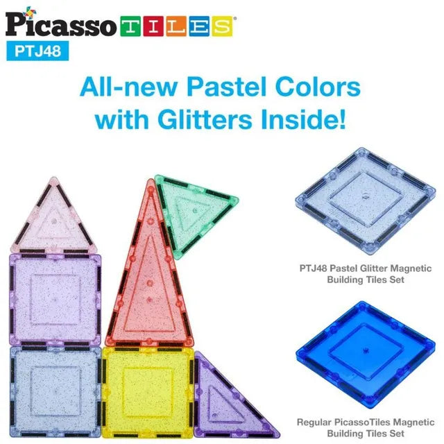 Tiles Picasso - باستيل مغناطيسي بريق - 48 جهاز كمبيوتر