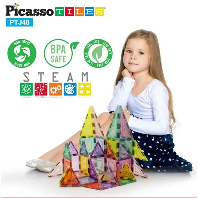 Tiles Picasso - باستيل مغناطيسي بريق - 48 جهاز كمبيوتر