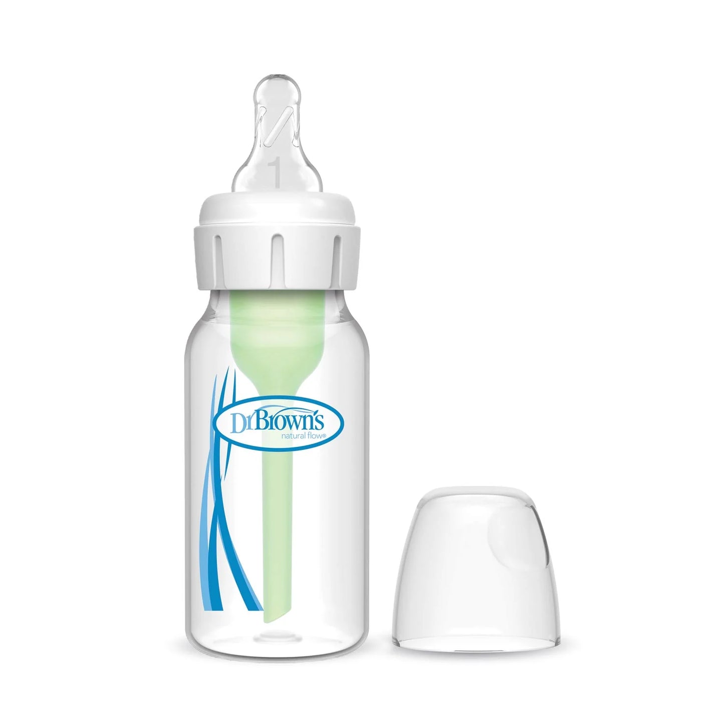 Dr. Brown's Natural Flow Anti-Colic Options+ Narrow Baby Bottle with Level 1 Slow Flow Nipple