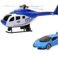 Helicopter and Lamborghini Car Toy Set