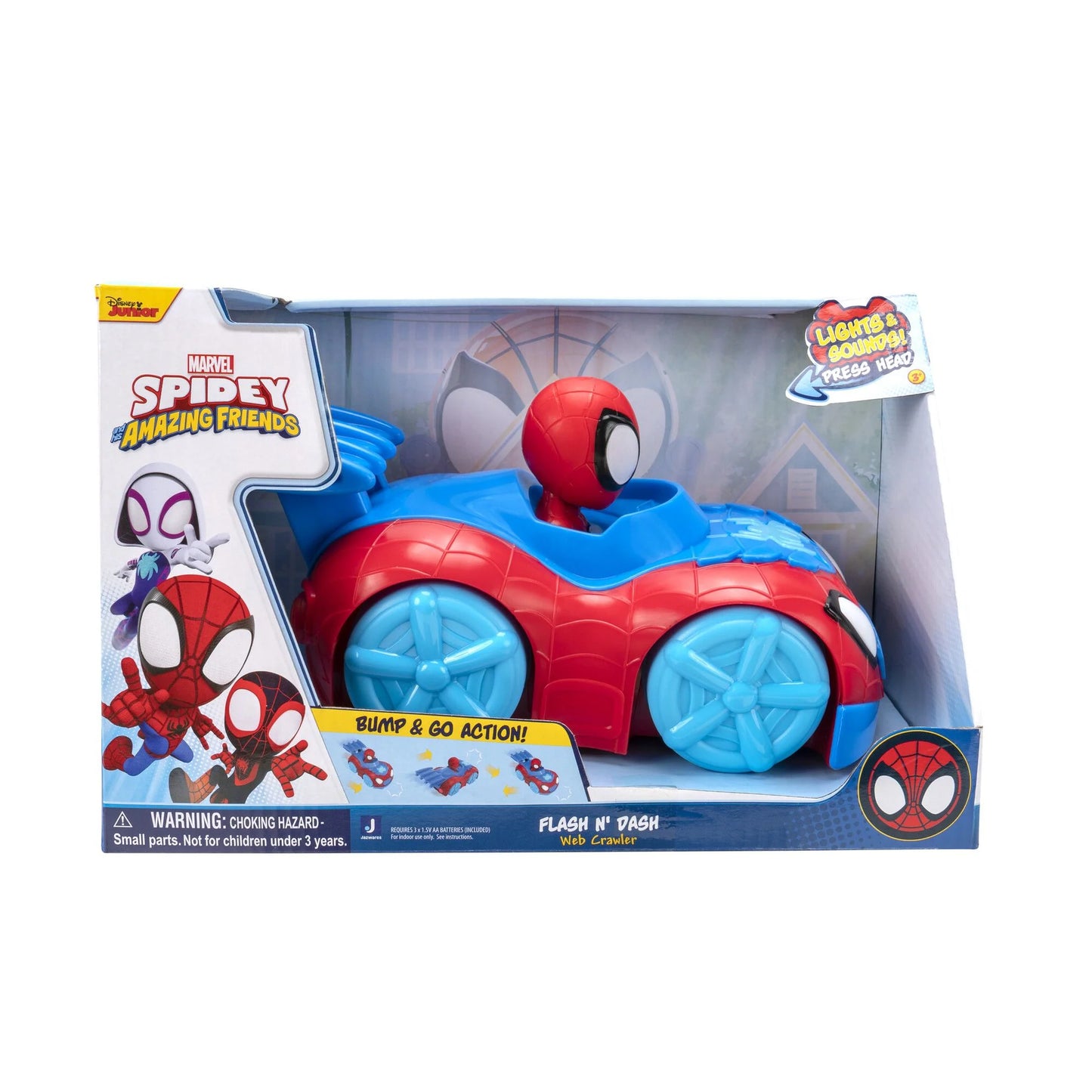Marvel’s Spidey and his Amazing Friends Flash N Dash Motorised Web Crawler Vehicle
