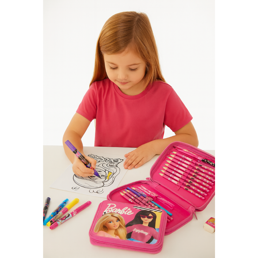 Barbie 3 Zippers Pencil Case