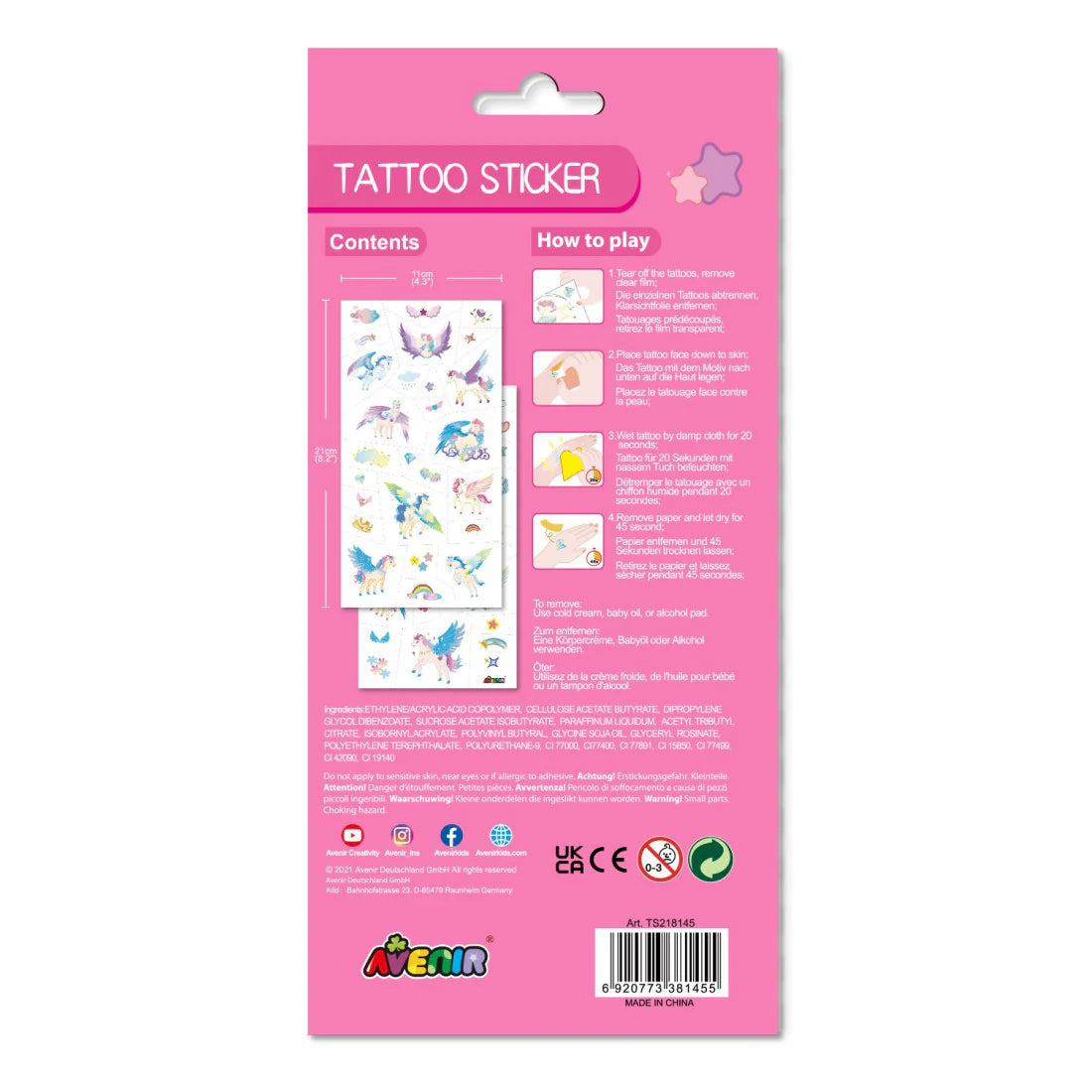 Avenir Tattoo Sticker - Pegasus Series