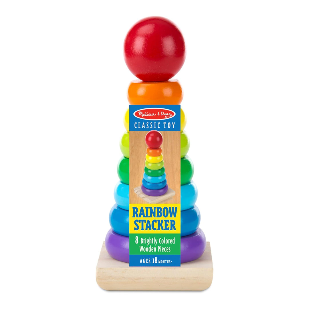 Rainbow Stacker Wooden Ring Educational Toy