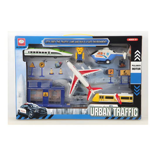 Urban Traffic Vehicle Set With Accessories