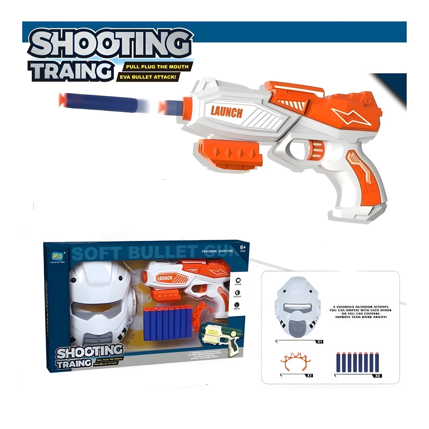 Super Brave Man Weapon Foam Blaster Gun