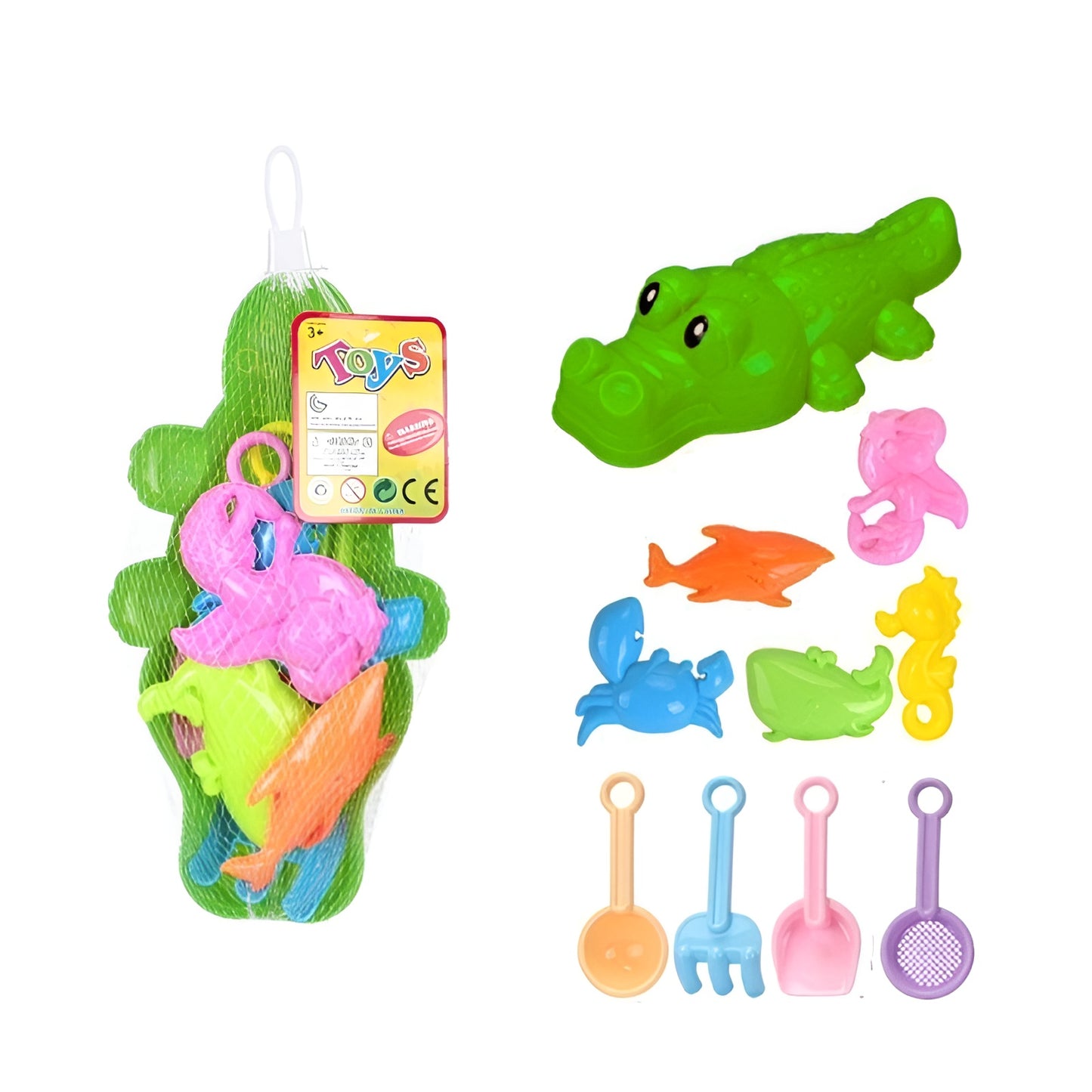 Alligator Sand Toy - 10 Piece Set