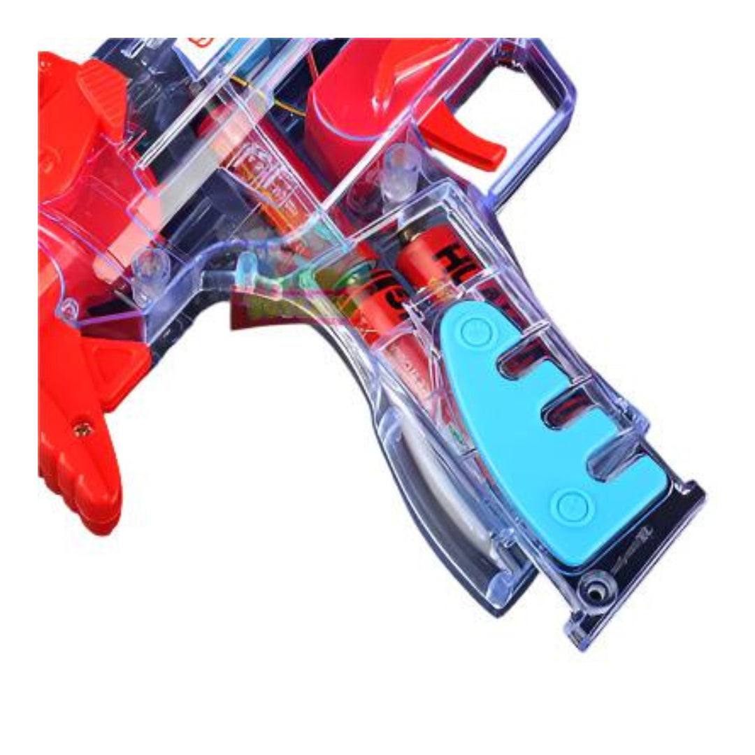 Transparent Case Gear Music Pistol Children Luminescent Toys