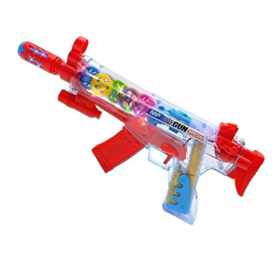 Transparent Case Gear Music Pistol Children Luminescent Toys