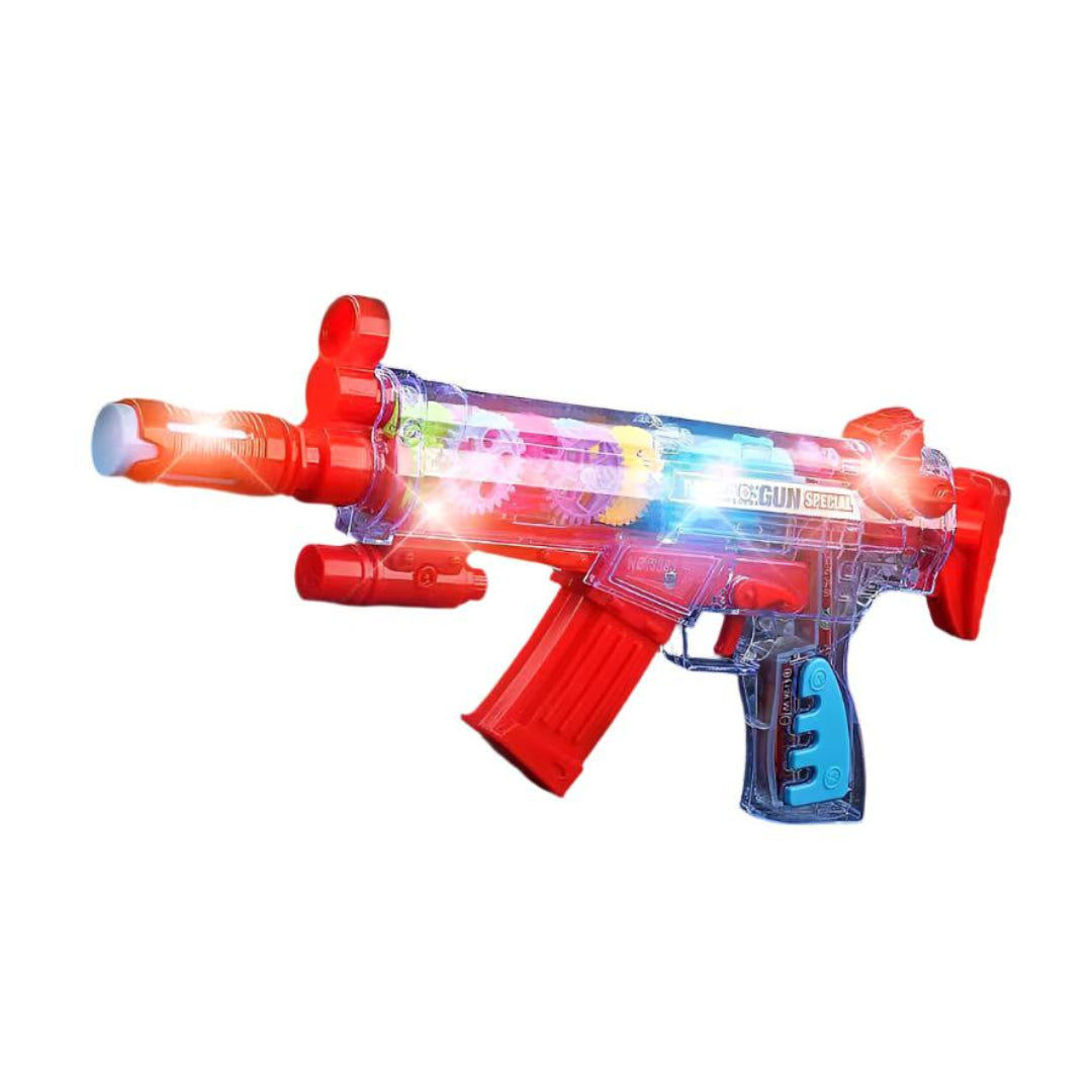 Transparent Case Gear Music Pistol Children Luminescent Toys