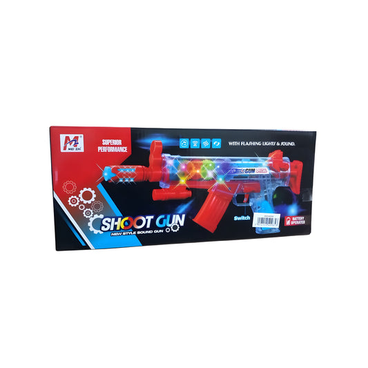 Transparent Case Gear Music Pistol Children Luminescent Toys