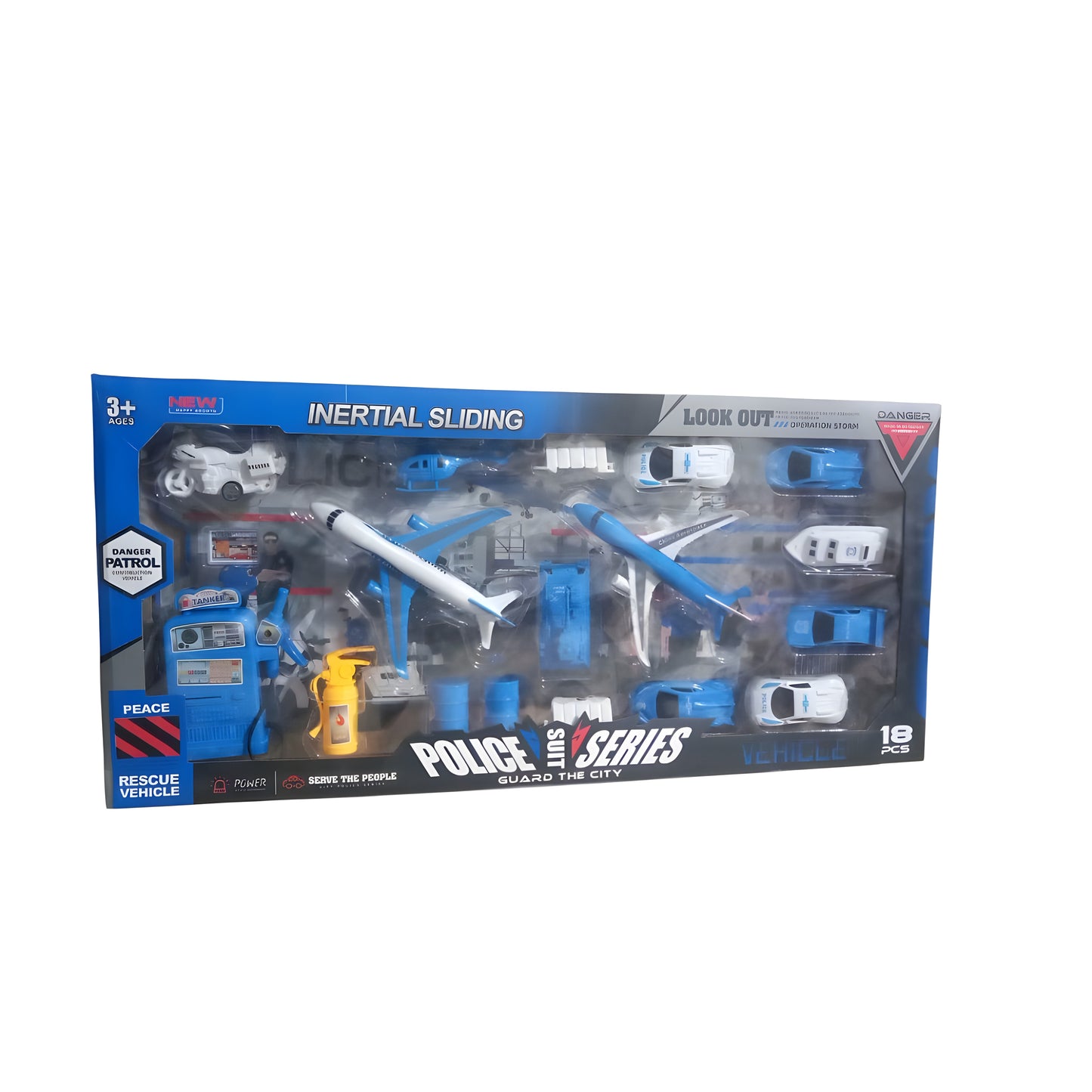 Police Series Die Cast Vehicles Play Set Toys for Boys