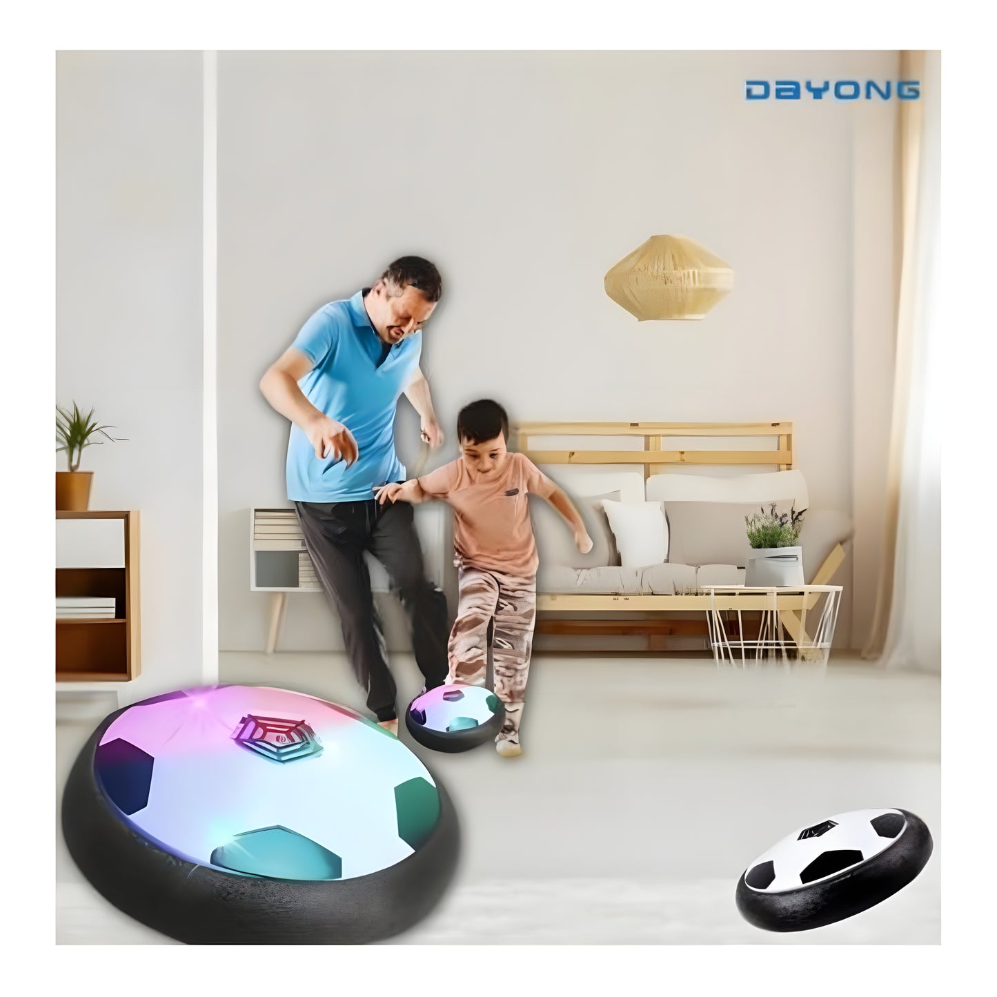 Air Powered Electric Soccer Ball Toy with LED