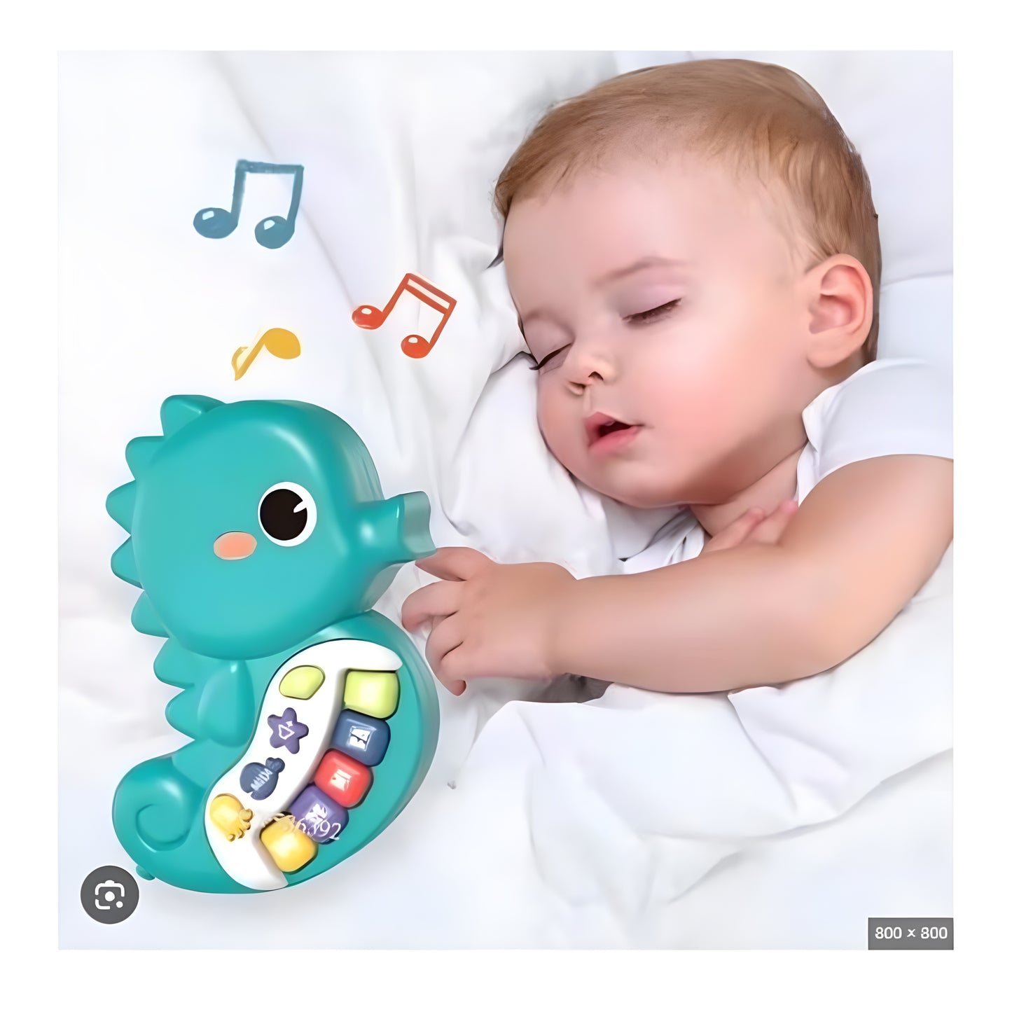 Baby Music Seahorse Toys Toddler Electronic Learning Sensory Toy Musical Piano