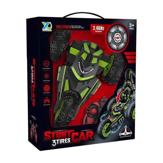 سيارة STUNT 3 TIRES CAR-التحكم عن بعد 2.4 جيجا هرتز مركبة الوجه الوجه على الطرق الوعرة