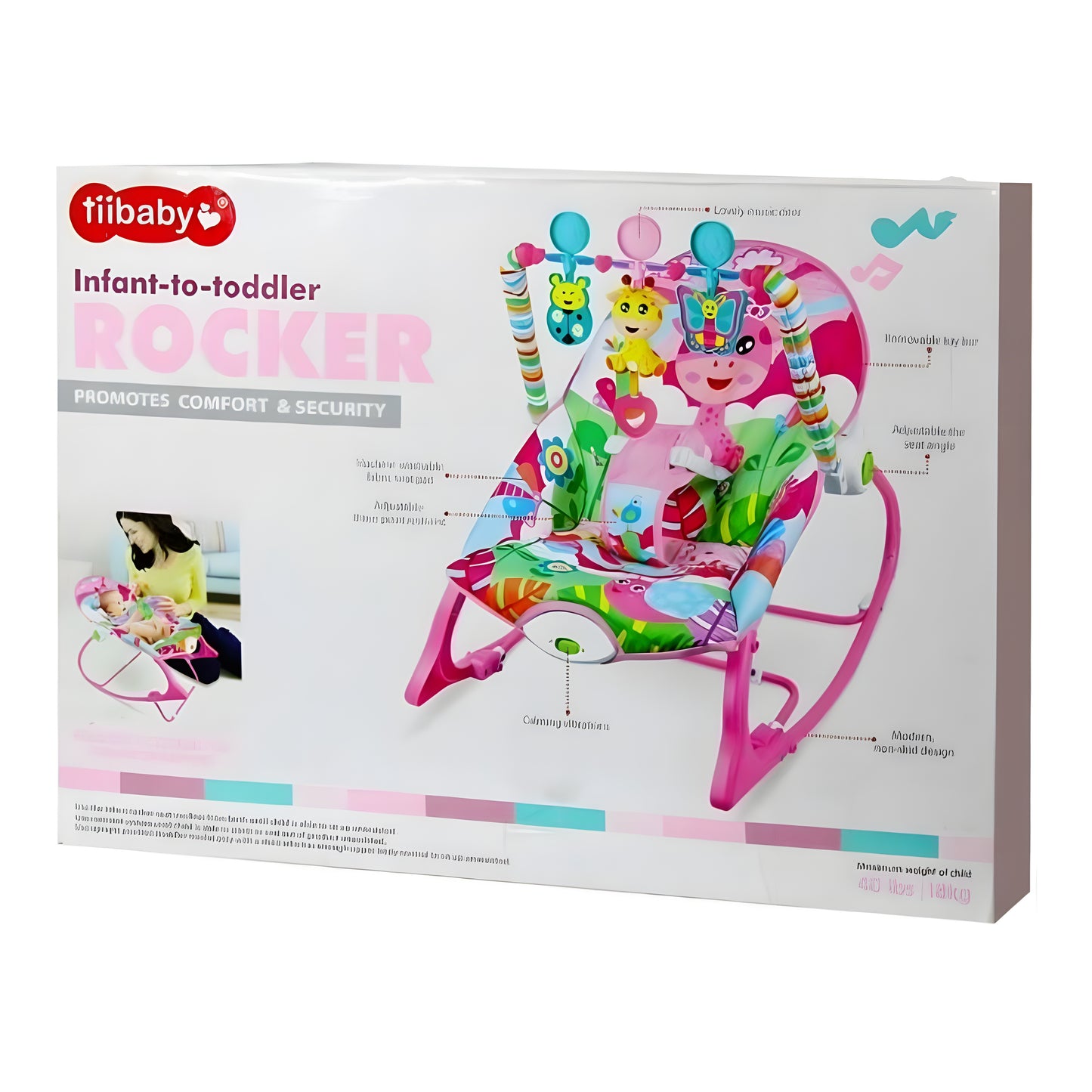 Baby rocking chair automatic soothing vibration multi tasking chair