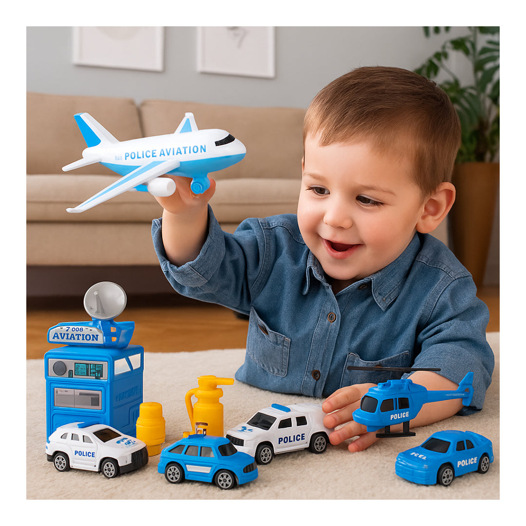 Police Series Die Cast Vehicles Play Set Toys for Boys