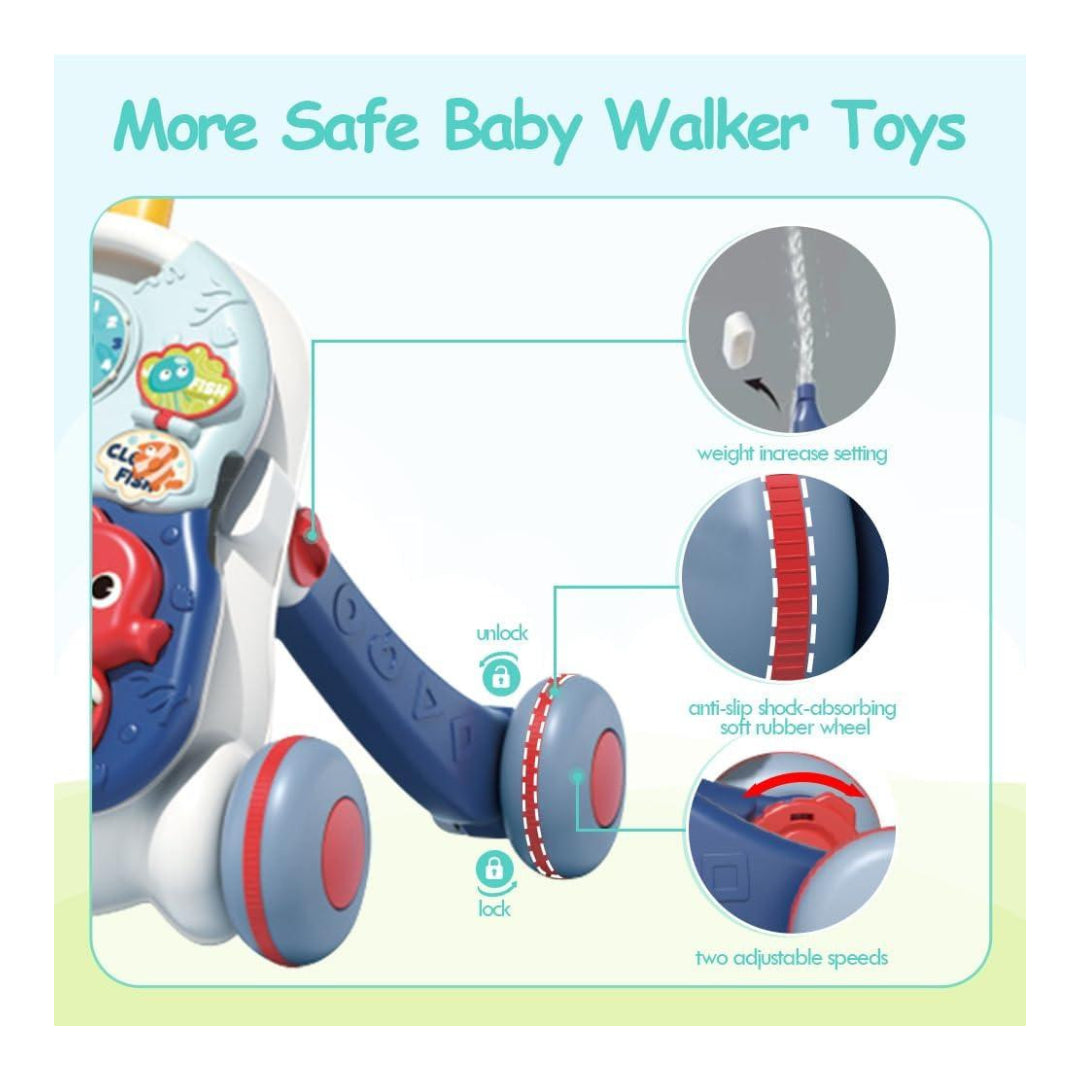 3 in 1 Baby Walker and Activity Center for Baby Girl, Toddler Walker