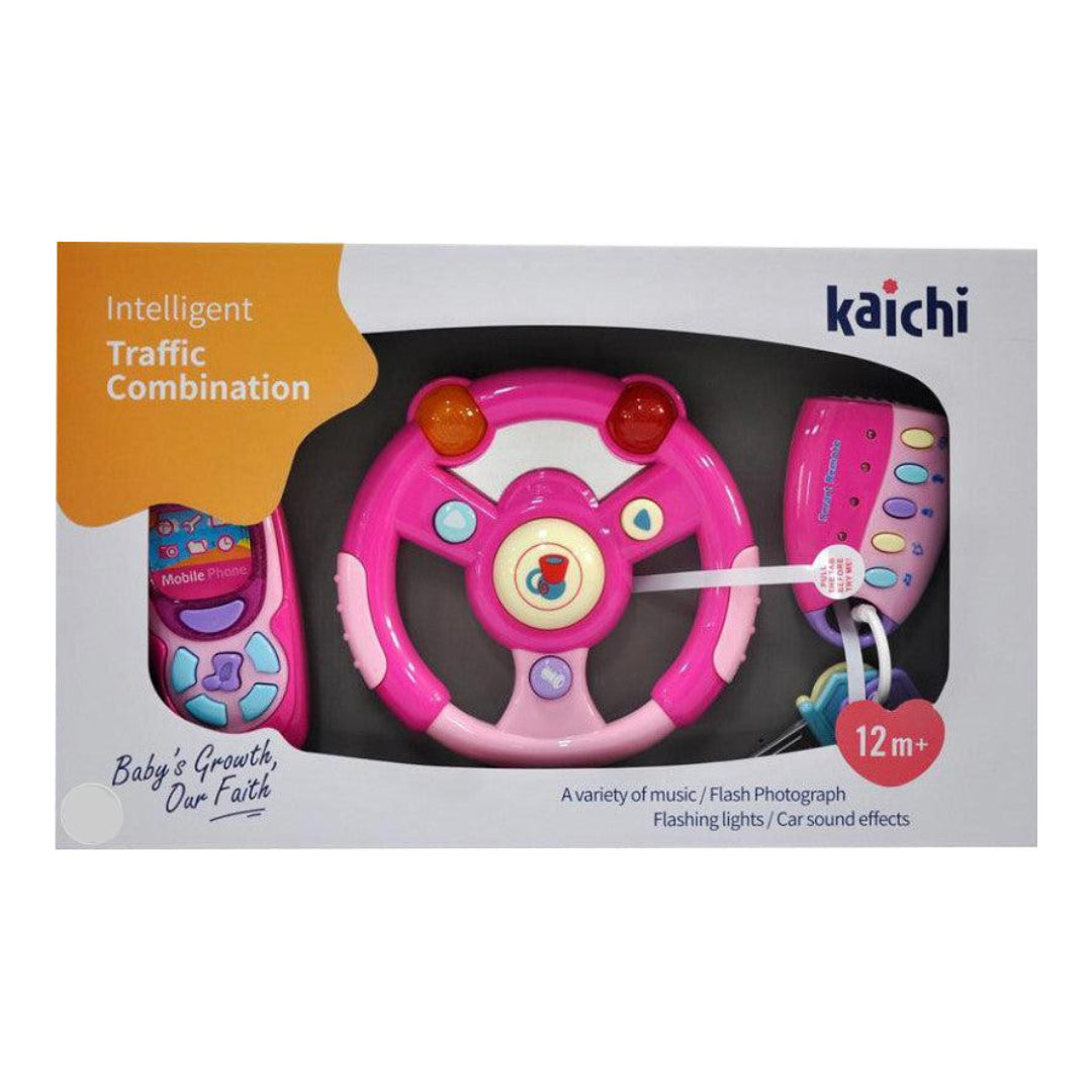 Kaichi Intelligent Traffic Combination Toy Set – Pink