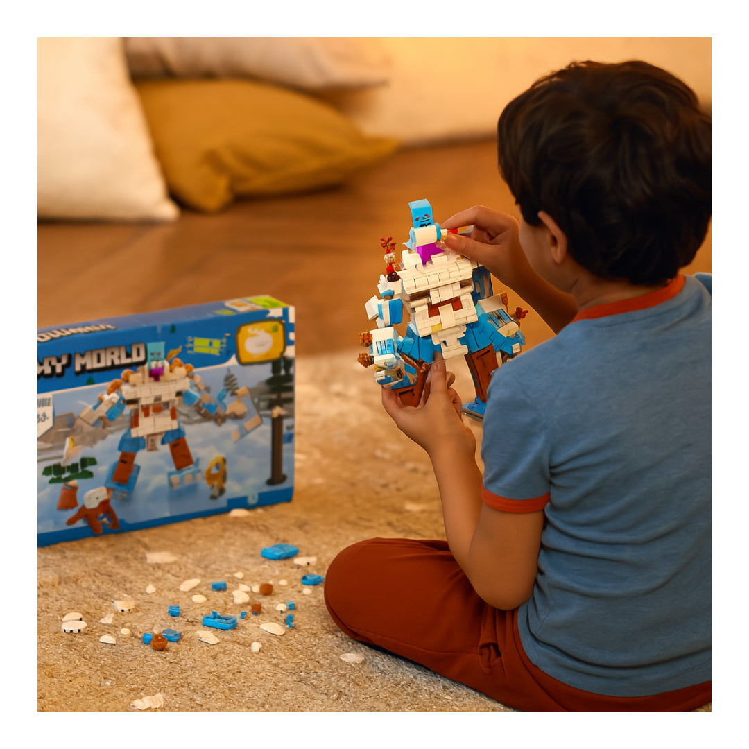 My World Ice Golem & Monster Mob Building Set