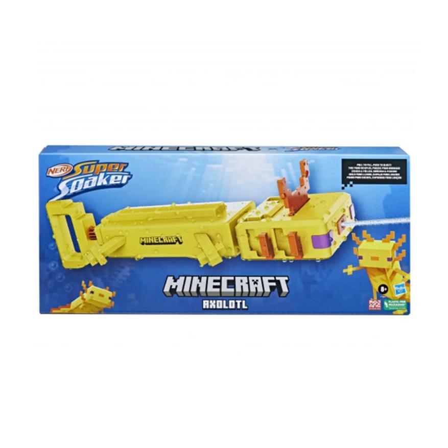 Nerf Super Soaker Minecraft Axolotl Water Blaster