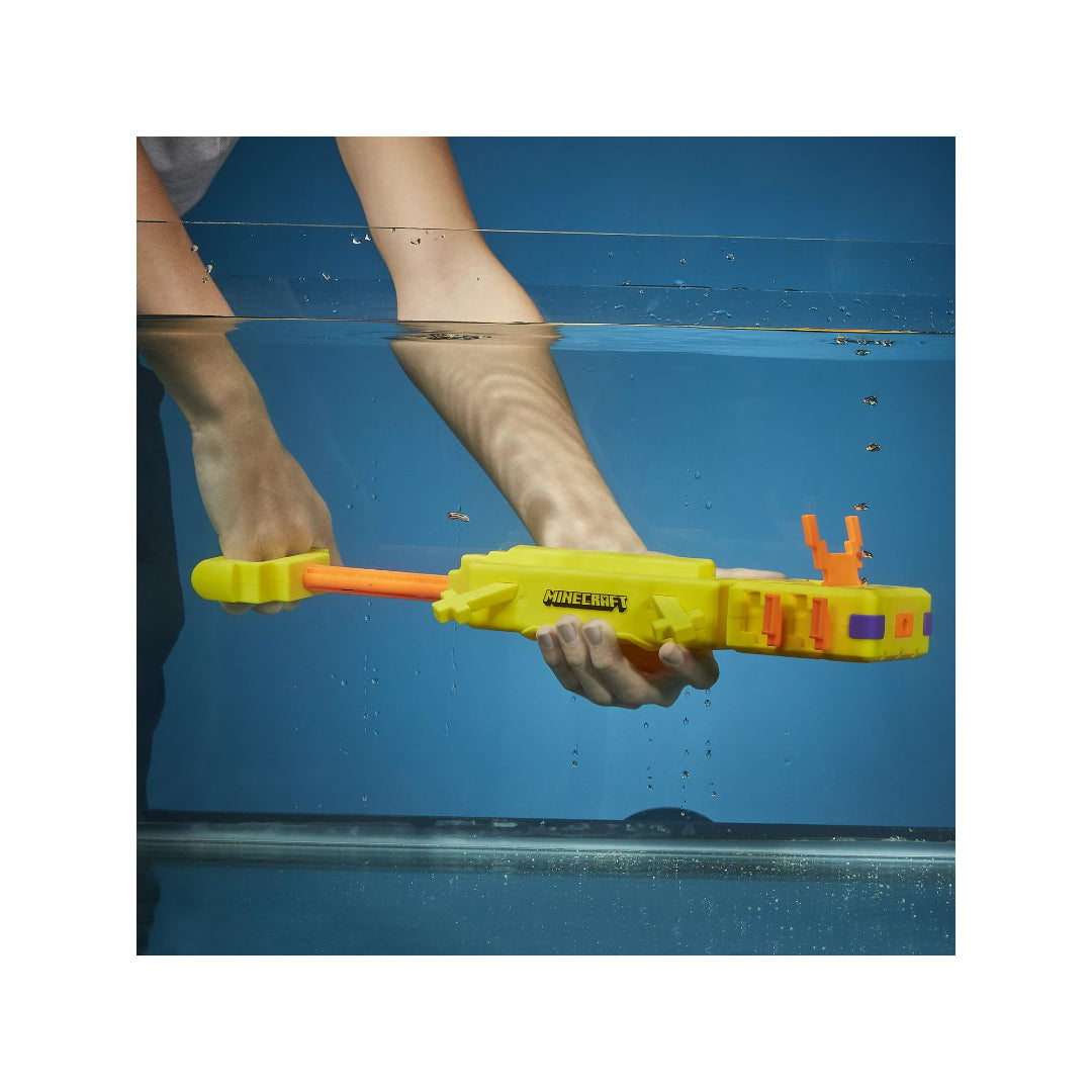 Nerf Super Soaker Minecraft Axolotl Water Blaster