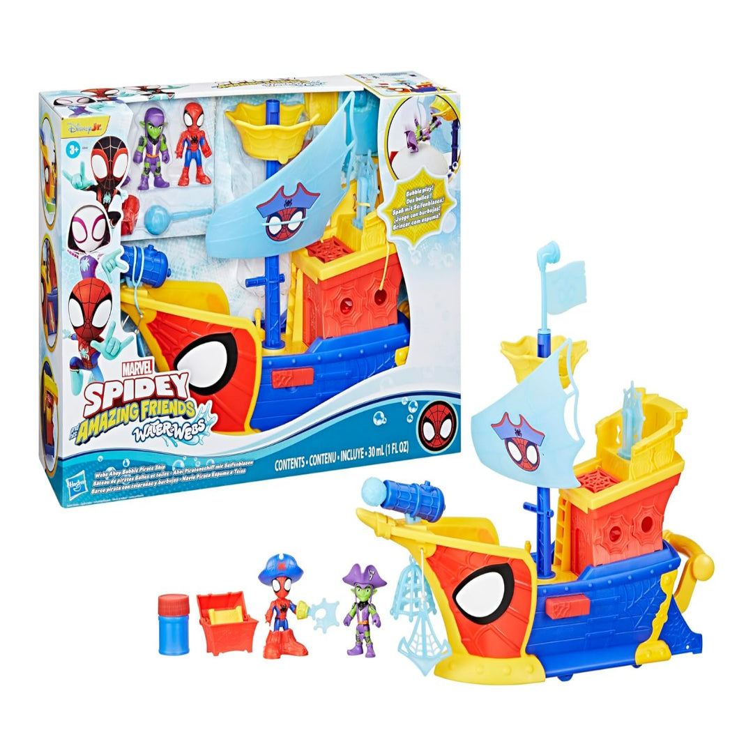 Spidey وأصدقاؤه المذهلين Marvel Wibs Webs Webs Ahoy Bubble Pirate Ship