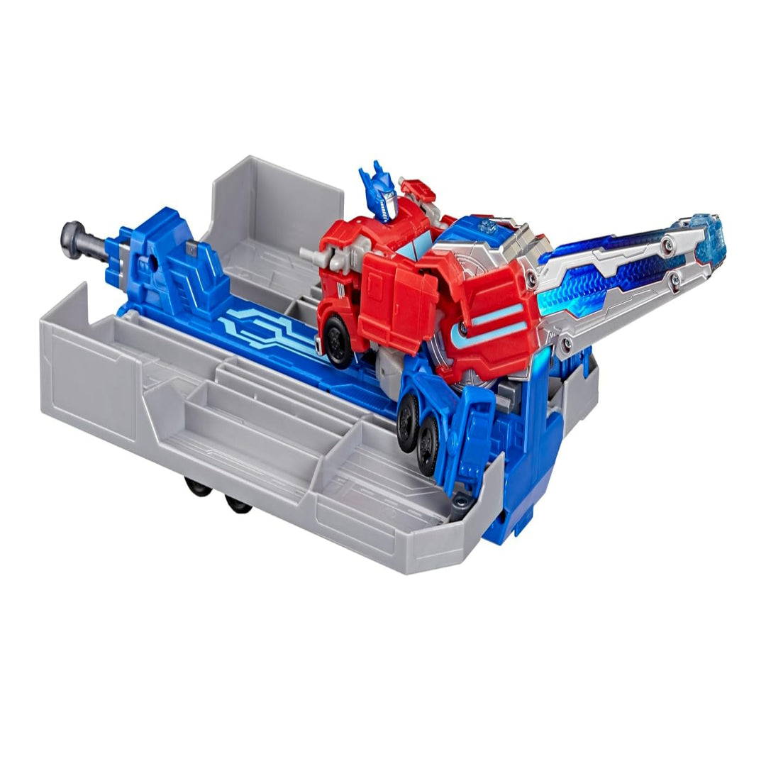 Transformers EarthSpark Optimus Prime Battle Trailer Playset